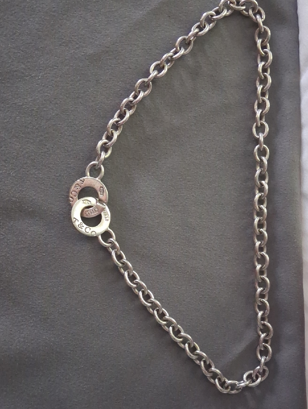 Brake-Up Sale!Rare Find: Tiffany & Co. Silver Interlocking Circle Chain Necklace